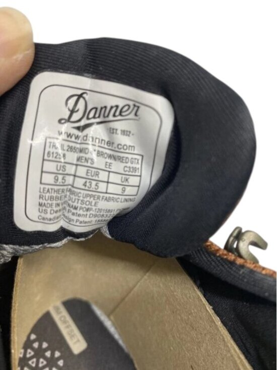 NEW DANNER Mens Trail 2650 Mid GTX Hiking Shoes Size 9.5 EE Brown, Red main image 6